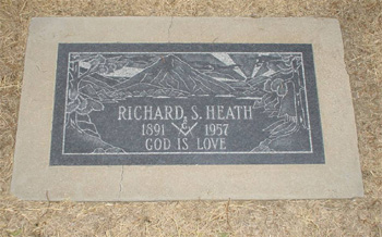 Richard Heath's gravestone