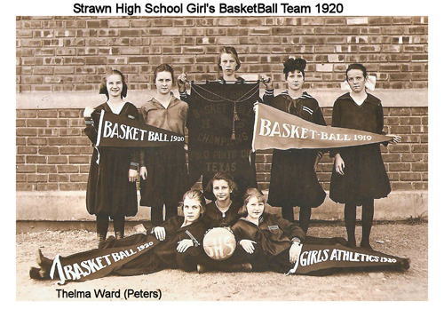 Group photograph of Strawn School Girls Basketall Team
